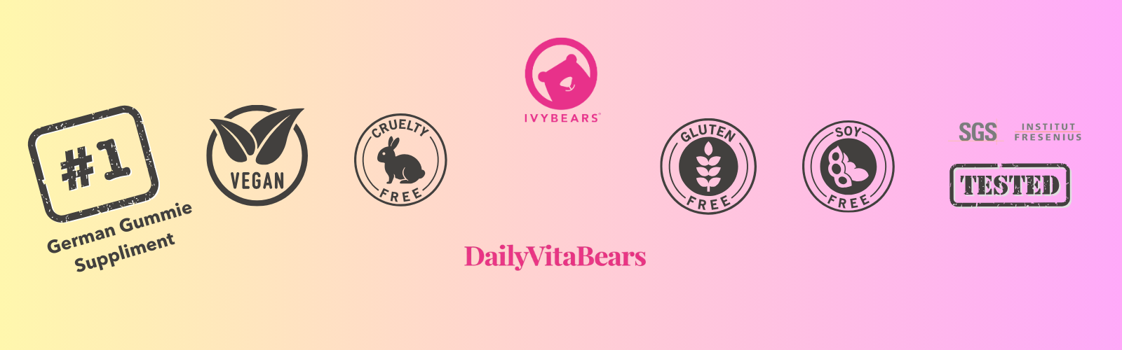 Vegan, Cruelty Free, Gluten Free, Soy Free, Tested